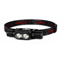 Lanterna de cap COBA CB T842 cu 2 LED de mare putere zoom reglabil acumulator 18650 Inclus