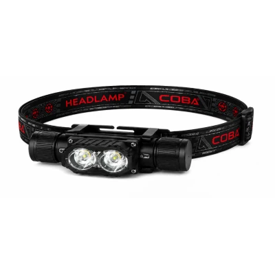 Lanterna de cap COBA CB T842 cu 2 LED de mare putere zoom reglabil acumulator 18650 Inclus
