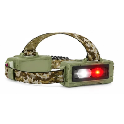 Lanterna de cap COBA CB 8117M 3 reincarcabila 3 baterii 18650 LED + COB Senzor de Miscare Lumina Rosie