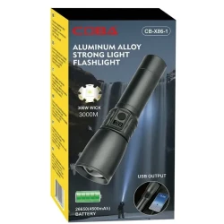 Lanterna LED de mana profesionala COBA CB X86 1 cu Power Bank Afisaj Digital