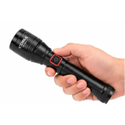 Lanterna de mana LED COBA CB 3002 1 reincarcabila USB Fascicul Lung distanta 1000m