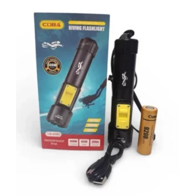 Lanterna de scufundari COBA CB 505D LED XHP50 + COB reincarcabila USB Type C Impermeabila