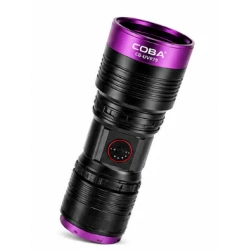 Lanterna de mana UV Profesionala COBA CB UV979 LED UV 4 in 1 Zoom Reglabil 9800 mAh verificare bancnote