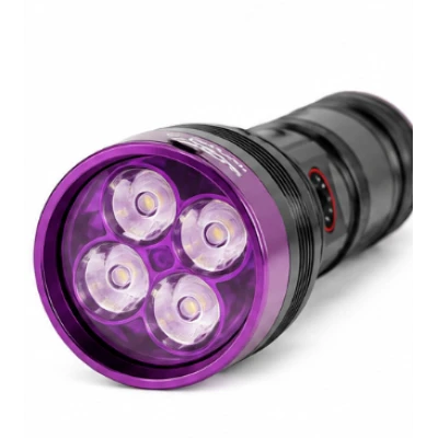 Lanterna de mana UV Profesionala COBA CB UV979 LED UV 4 in 1 Zoom Reglabil 9800 mAh verificare bancnote