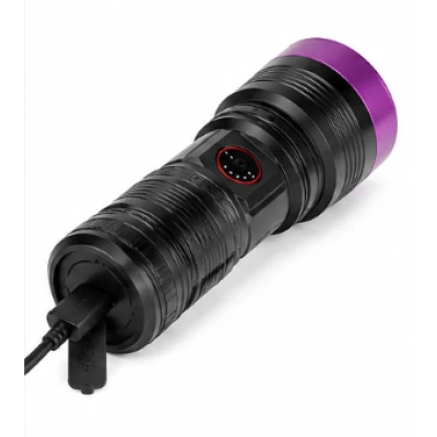 Lanterna de mana UV Profesionala COBA CB UV979 LED UV 4 in 1 Zoom Reglabil 9800 mAh verificare bancnote