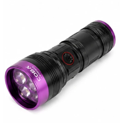 Lanterna de mana UV Profesionala COBA CB UV979 LED UV 4 in 1 Zoom Reglabil 9800 mAh verificare bancnote