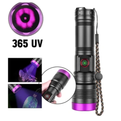 Lanterna de mana UV Profesionala COBA CB UV979 LED UV 4 in 1 Zoom Reglabil 9800 mAh verificare bancnote