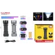 Lanterna de mana LED CB B201 4 LED Alb + Rosu + Albastru + Galben Acumulator 3750 mAh Zoom Reglabil
