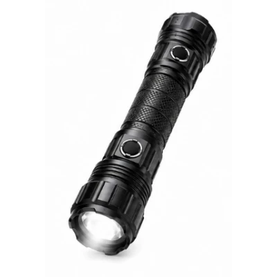 Lanterna de mana LED CB B201 4 LED Alb + Rosu + Albastru + Galben Acumulator 3750 mAh Zoom Reglabil