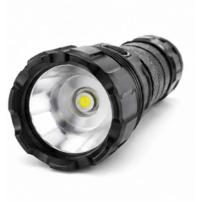 Lanterna de mana LED CB B201 4 LED Alb + Rosu + Albastru + Galben Acumulator 3750 mAh Zoom Reglabil