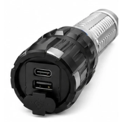 Lanterna de mana profesionala COBA CB G713 cu Power Bank Zoom Reglabil Acumulator 16200 mAh 30W de 33cm