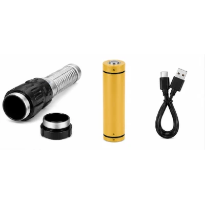 Lanterna de mana profesionala COBA CB G713 cu Power Bank Zoom Reglabil Acumulator 16200 mAh 30W de 33cm