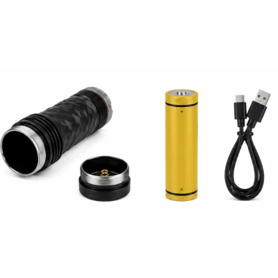 Lanterna de mana COBA CB G685 Reincarcabila USB Zoom Reglabil Power Bank Acumulator 26650 9800 mAh