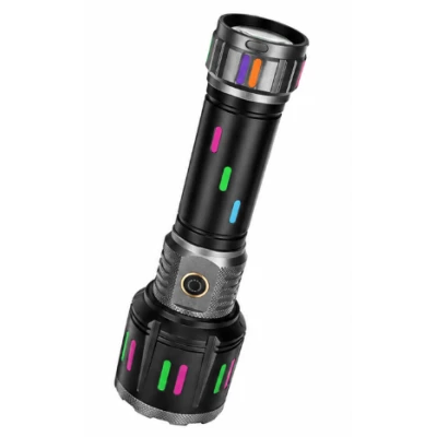 Lanterna de mana LED Profesionala COBA CB G683 de 80W Acumulator 26650 USB Power Bank Raza pana la 1000m