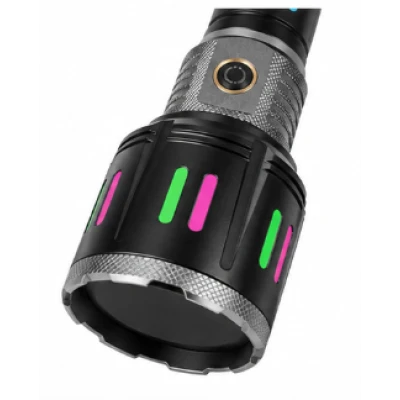 Lanterna de mana LED Profesionala COBA CB G683 de 80W Acumulator 26650 USB Power Bank Raza pana la 1000m