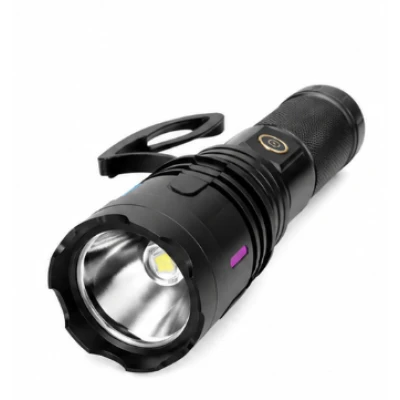 Lanterna de mana LED CB X120 de 30W USB Acumulator 26650 Power Bank Raza pana la 3000m