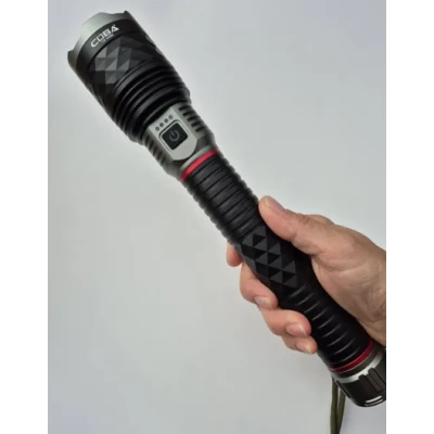 Lanterna de mana LED Profesionala COBA CB G686 de 30W USB Power Bank raza pana la 3000m carcasa din Aluminiu