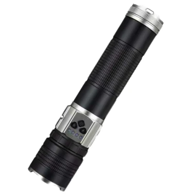 Lanterna de mana LED COBA CB G909 cu 3 culori de Iluminare Alb Galben Albastru Power Bank