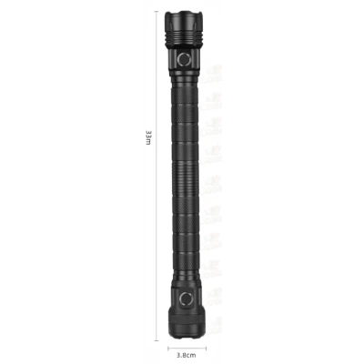 Lanterna LED Profesionala COBA CB B203 4 Zoom Telescopic 4 Culori de Lumina 33cm