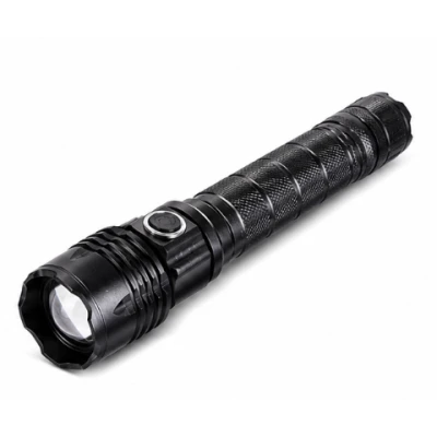Lanterna LED Profesionala COBA CB B203 4 Zoom Telescopic 4 Culori de Lumina 33cm
