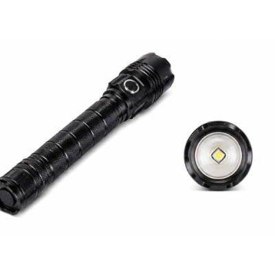 Lanterna LED Profesionala COBA CB B203 4 Zoom Telescopic 4 Culori de Lumina 33cm