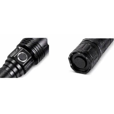 Lanterna LED Profesionala COBA CB B203 4 Zoom Telescopic 4 Culori de Lumina 33cm