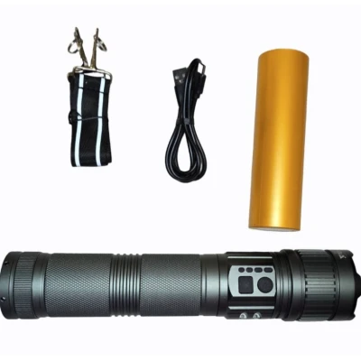 Lanterna LED Profesionala COBA CB G910 Zoom Telescopic 5 culori de lumina corp din aluminiu