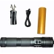 Lanterna LED Profesionala COBA CB G910 Zoom Telescopic 5 culori de lumina corp din aluminiu