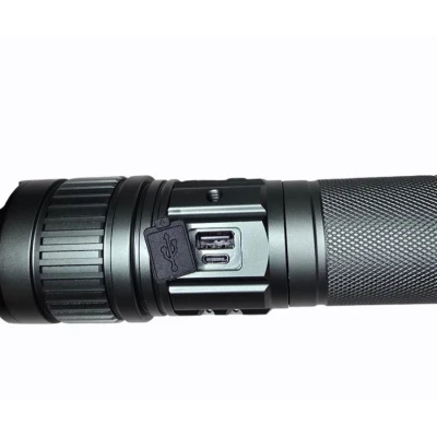 Lanterna LED Profesionala COBA CB G910 Zoom Telescopic 5 culori de lumina corp din aluminiu