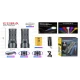 Lanterna LED Profesionala COBA CB G910 Zoom Telescopic 5 culori de lumina corp din aluminiu