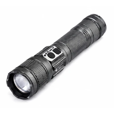 Lanterna LED Profesionala COBA CB G910 Zoom Telescopic 5 culori de lumina corp din aluminiu