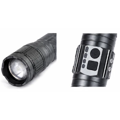 Lanterna LED Profesionala COBA CB G910 Zoom Telescopic 5 culori de lumina corp din aluminiu