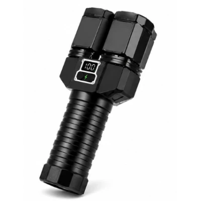 Lanterna de mana LED Profesionala COBA CB 2508 de 1500W 40000mAh 3000m Raza LED Principal + Lumina Laterala