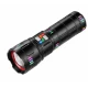 Lanterna LED COBA CB W518 de 3000m raza zoom telescopic power bank afisaj digital corp din aluminiu