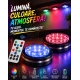 Set 2 Lampi LED RGB COBA CB S8022 cu telecomanda 16 Culori 300 Lumeni Iluminare Wireless temporizator montare adeziva