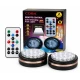 Set 2 Lampi LED RGB COBA CB S8022 cu telecomanda 16 Culori 300 Lumeni Iluminare Wireless temporizator montare adeziva