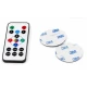 Set 2 Lampi LED RGB COBA CB S8022 cu telecomanda 16 Culori 300 Lumeni Iluminare Wireless temporizator montare adeziva