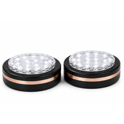 Set 2 Lampi LED RGB COBA CB S8022 cu telecomanda 16 Culori 300 Lumeni Iluminare Wireless temporizator montare adeziva