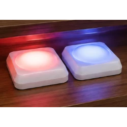 Set 2 Lampi LED RGB COBA CB S8023 cu telecomanda 16 Culori 300 Lumeni iluminare wireless montare adeziva
