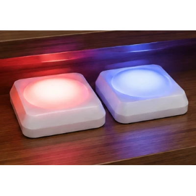 Set 2 Lampi LED RGB COBA CB S8023 cu telecomanda 16 Culori 300 Lumeni iluminare wireless montare adeziva