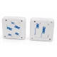 Set 2 Lampi LED RGB COBA CB S8023 cu telecomanda 16 Culori 300 Lumeni iluminare wireless montare adeziva
