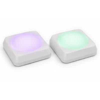Set 2 Lampi LED RGB COBA CB S8023 cu telecomanda 16 Culori 300 Lumeni iluminare wireless montare adeziva