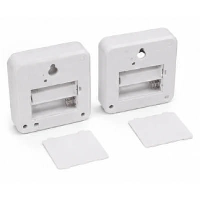Set 2 Lampi LED RGB COBA CB S8023 cu telecomanda 16 Culori 300 Lumeni iluminare wireless montare adeziva