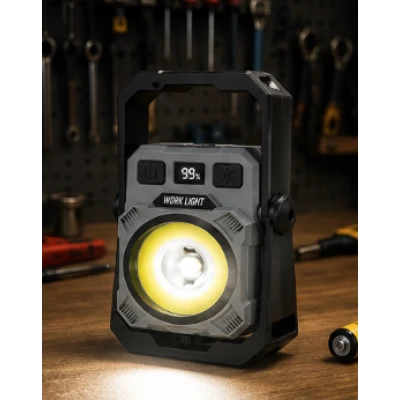 Mini lampa LED COBA CB G21S reincarcabila USB magnet afisaj digital 3 Moduri Iluminare