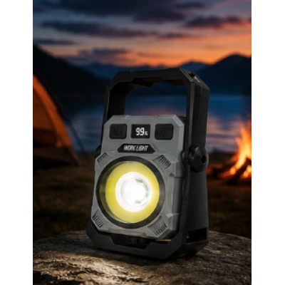 Mini lampa LED COBA CB G21S reincarcabila USB magnet afisaj digital 3 Moduri Iluminare