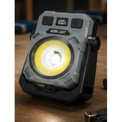 Mini lampa LED COBA CB G21S reincarcabila USB magnet afisaj digital 3 Moduri Iluminare