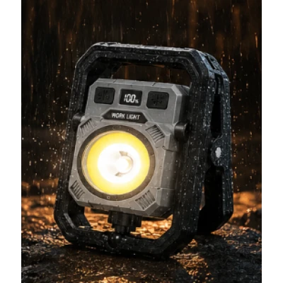 Lampa multifunctionala LED COBA CB G22S reincarcabila USB magnet carlig rotativ si Suport Reglabil 360