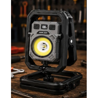 Lampa multifunctionala LED COBA CB G22S reincarcabila USB magnet carlig rotativ si Suport Reglabil 360