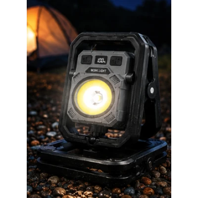 Lampa multifunctionala LED COBA CB G22S reincarcabila USB magnet carlig rotativ si Suport Reglabil 360