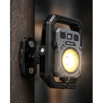 Lampa multifunctionala LED COBA CB G22S reincarcabila USB magnet carlig rotativ si Suport Reglabil 360